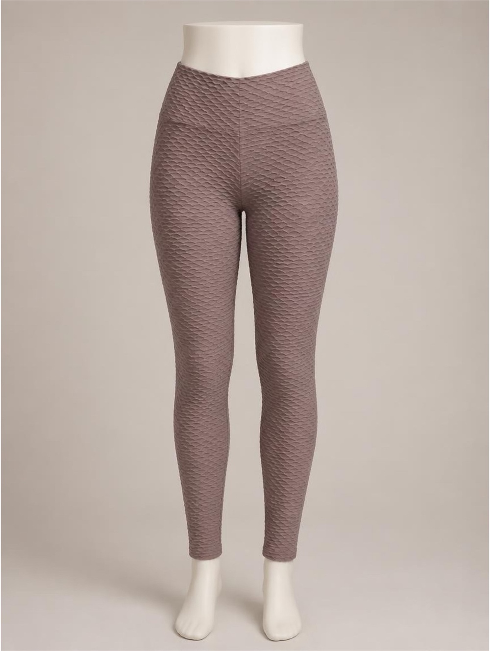 Booty by Brabants Women's Croco Skin Textured High-Waisted Leggings Mauve OS
